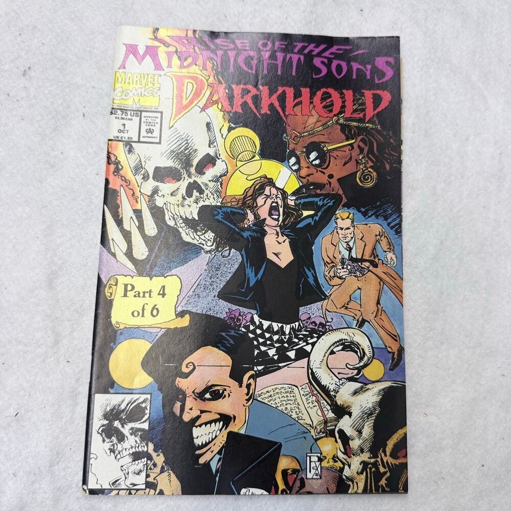 Rise of Midnight Sons Darkhold Part 4 / 6 1 Oct 1992 w Poster Marvel Comic Book